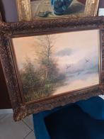 Schilderij jacht eenden, prachtstuk, groot , brocante, Ophalen