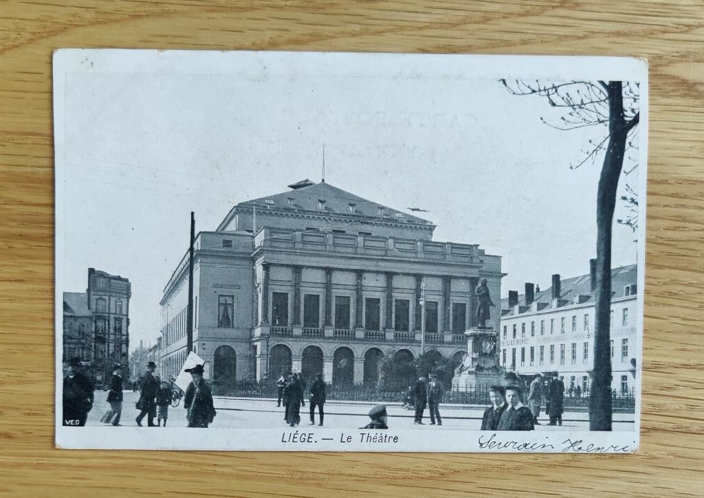 Liège le Théâtre, Collections, Cartes postales | Belgique, Envoi, Affranchie, Liège