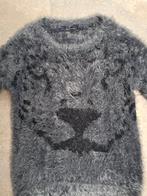 Warme fluffy trui mt Large (zie foto's), Enlèvement ou Envoi, Comme neuf, Taille 42/44 (L), Noir
