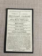 6 oorlogsslachtoffers Fam.Polfliet - Defoort +Kortrijk 1918, Envoi, Image pieuse