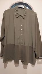 losse blouse, met voile, M-L, kaki, Ophalen of Verzenden, Zo goed als nieuw, Maat 38/40 (M), Groen
