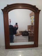 Antieke spiegel met houten kader., Antiek en Kunst, Ophalen, Overige vormen, 50 tot 100 cm, 100 tot 150 cm