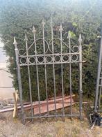 Enkel opendraaiende ijzer hek., Enlèvement, Utilisé, Fer