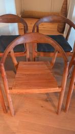 6 CHAISES DE JARDIN EN TECK, Enlèvement ou Envoi, Comme neuf, Bois, Empilable