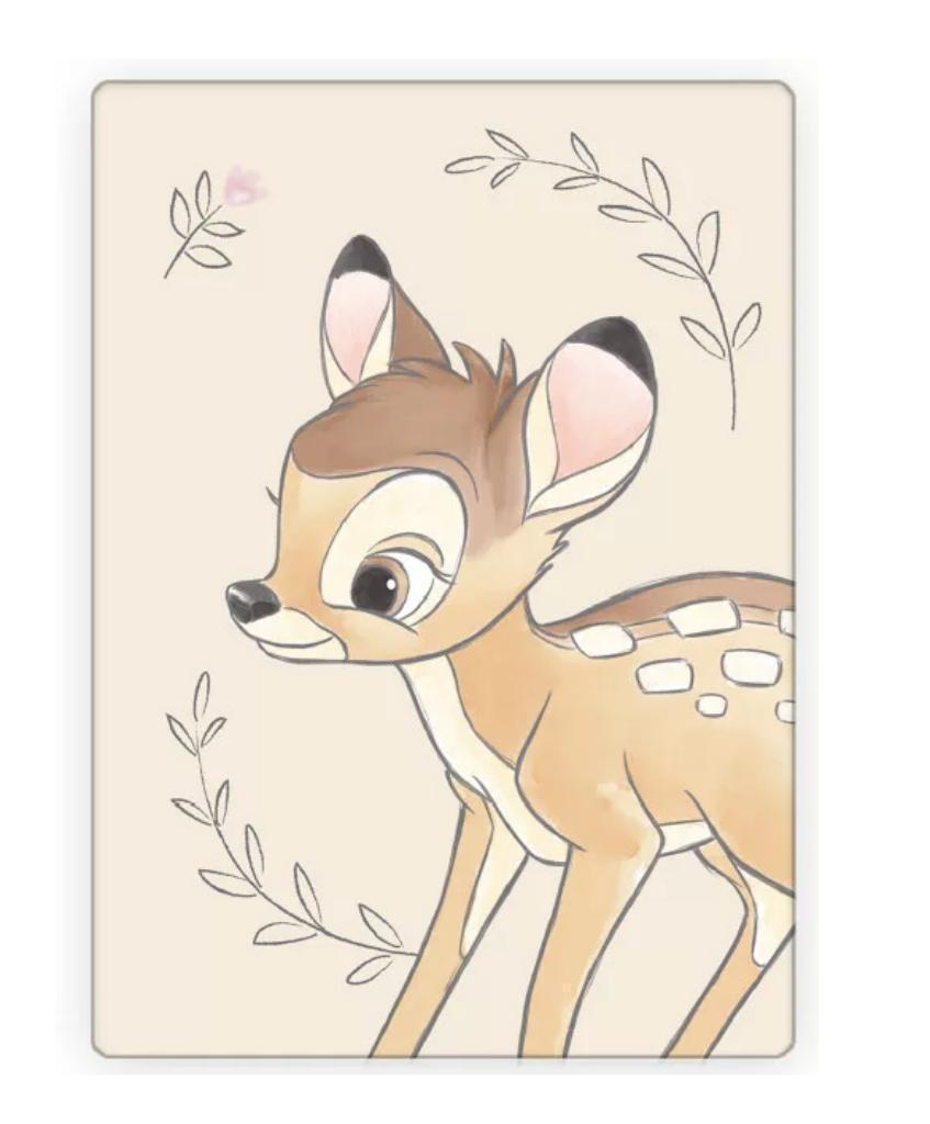 Bambi Fleece Deken - Disney Fleecedeken / Plaid, Enlèvement ou Envoi, Neuf, 100 cm ou plus, Couverture