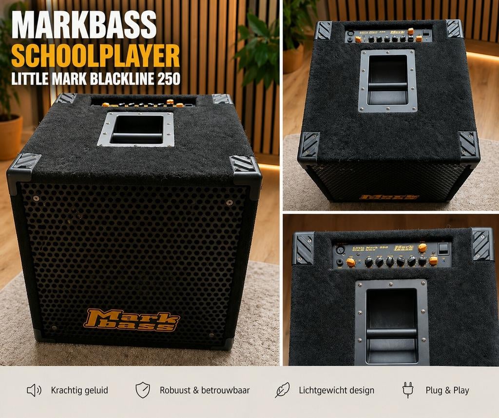 Markbass schoolplayer little mark250 backline, Musique & Instruments, Amplis | Basse & Guitare, Enlèvement, Comme neuf, Guitare basse