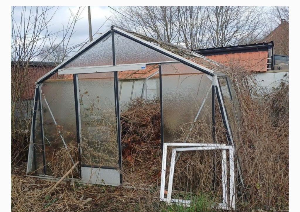 Serre tuin 6 meter, Jardin & Terrasse, Serres, Utilisé, Serre, Aluminium, Verre, Enlèvement