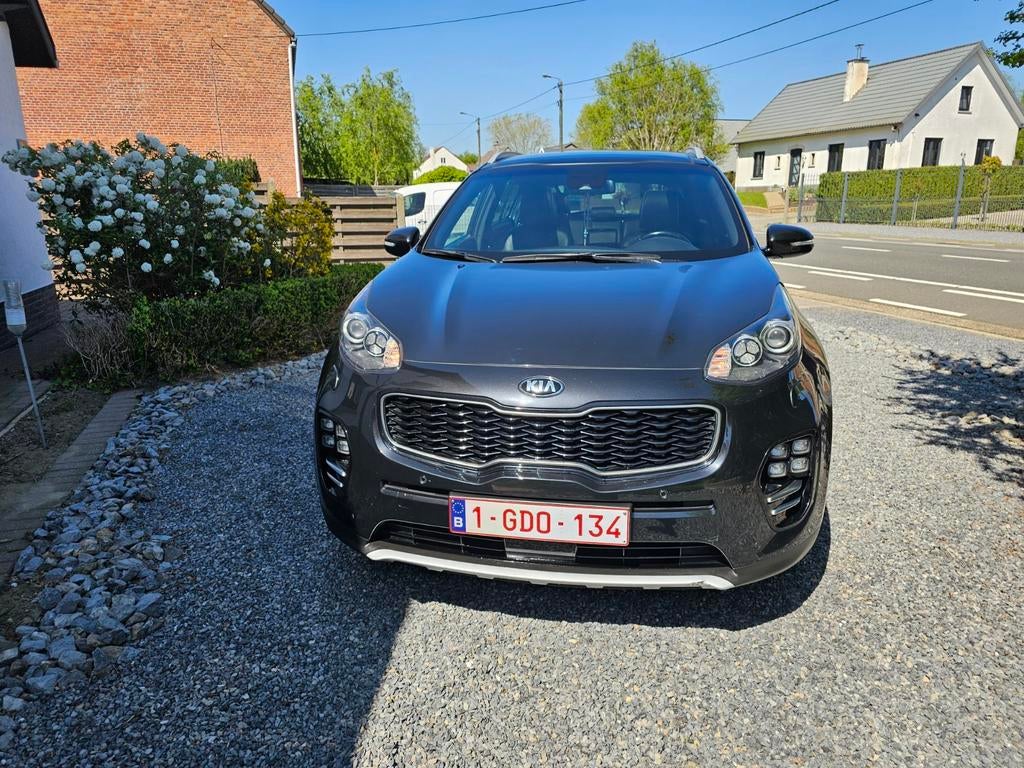 Kia Sportage 1.6 TGDI GT Line full option, Auto's, Kia, Automaat, Euro 6, Zwart, Leder