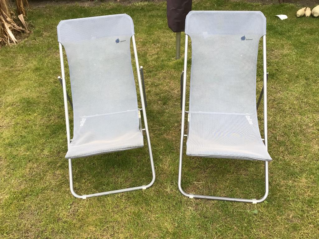 2 lafuma zetels, Tuin en Terras, Ophalen, Zo goed als nieuw, Aluminium