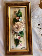 Capodimonte 3D schilderij porselein  bloemen, Ophalen