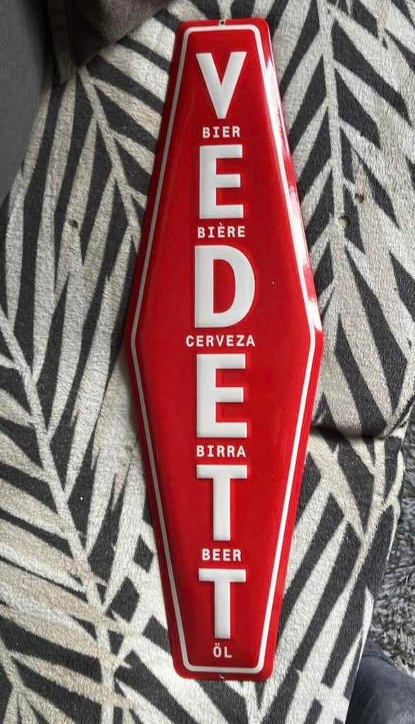 Vedett, Ophalen of Verzenden, Zo goed als nieuw, Reclamebord