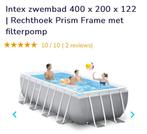 Intex 400x200x122 zwembad, Tuin en Terras, 200 tot 300 cm, Nieuw, Rechthoekig, Ophalen