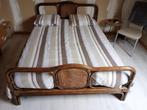Bed in riet, Maison & Meubles, Chambre à coucher | Lits, Comme neuf, Deux personnes, Brun, Autres matériaux