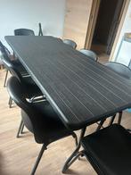 Vouwtafel en 8 stoelen, Ophalen, Zo goed als nieuw
