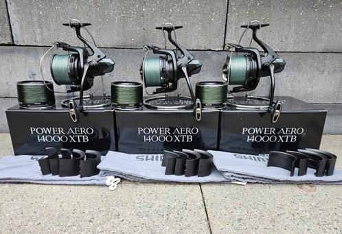 3 Shimano Power Aero XTB 14000, Watersport en Boten, Hengelsport | Karpervissen, Zo goed als nieuw, Ophalen of Verzenden