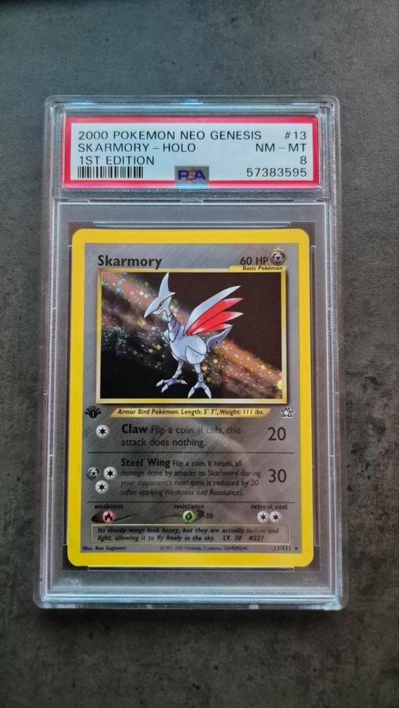 Skarmory 1ère édition Neo Genesis PSA 8, Hobby & Loisirs créatifs, Jeux de cartes à collectionner | Pokémon, Enlèvement ou Envoi
