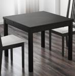 Zwarte Bjursta Ikea uitschuifbare tafel 90x90 min, Huis en Inrichting, Tafels | Eettafels, Ophalen, 50 tot 100 cm, Vierkant, 50 tot 100 cm