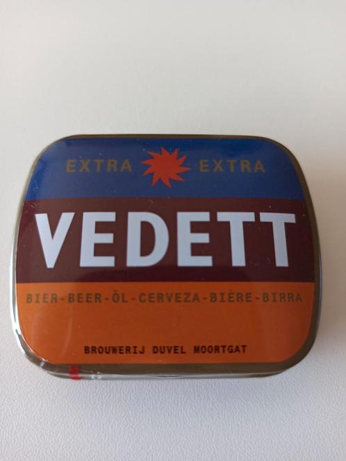 Vedett Extra blikken doosje - collectors item, Verzamelen, Overige Verzamelen, Nieuw, Ophalen of Verzenden
