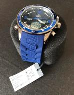 Montre dual time silicone, Handtassen en Accessoires, Horloges | Heren, Overige merken, Kunststof, Polshorloge, Nieuw