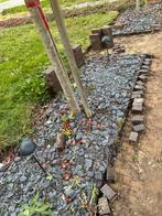 split leistenen blauw, Tuin en Terras, Ophalen, Zo goed als nieuw, Blauw, Grind