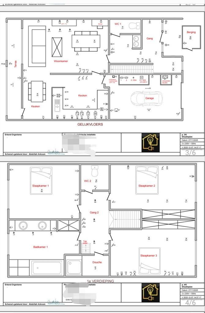 EENDRAADSCHEMA & SITUATIESCHEMA, Doe-het-zelf en Bouw, Elektriciteit en Kabels, Nieuw, Ophalen of Verzenden