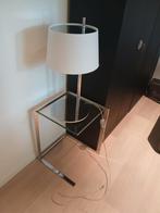 Tafel met lamp Scoonwoon, metask met glas, perfecte staat, Ophalen, Zo goed als nieuw, Glas