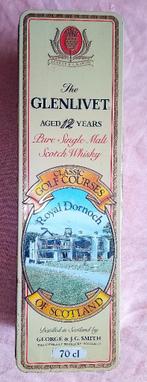 Whiskey Glenlivet 12 years doos,blik, Verzamelen, Ophalen of Verzenden, Zo goed als nieuw, Overige gebieden, Overige typen