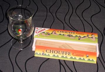 Bierglas Chouffe en Chouffe Game (speeltje) brouwerij Achouf