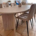 Table à manger ovale en travertin sans chaises (état neuf), Neuf, 150 à 200 cm, Cinq personnes ou plus, Enlèvement