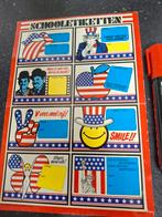 Stickervel etiketten Amerika Laurel Hardy Uncle Sam, Verzamelen, Ophalen of Verzenden, Zo goed als nieuw, Overige typen