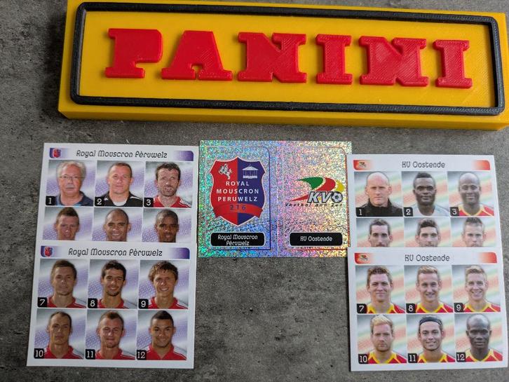 Panini FOOTBALL 2013 5 AUTOCOLLANTS MOUSCROUN/KVO OSTEND, Hobby & Loisirs créatifs, Autocollants & Images, Neuf, Enlèvement ou Envoi
