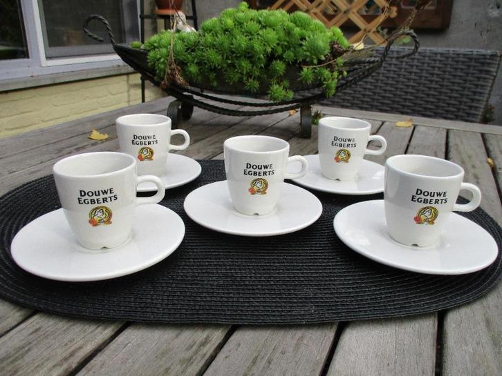 5 Douwe Egberts espresso kopjes, Maison & Meubles, Cuisine | Vaisselle, Neuf, Enlèvement
