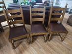 Houten stoelen met leder, Ophalen