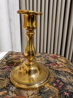 Oude koperen kandelaar 15 cm voet 10 cm, Ophalen of Verzenden, Koper of Brons