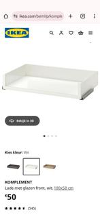 Komplement voorpaneel glas schuif 100x 58. Twee stuks, Ophalen, Zo goed als nieuw, Glas