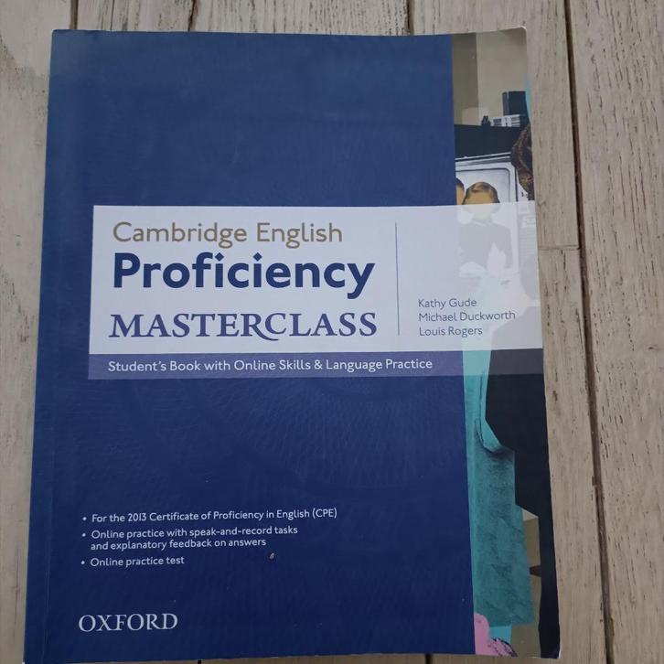 Cambridge English Proficiency Masterclass, Boeken, Studieboeken en Cursussen, Zo goed als nieuw, Hoger Onderwijs, Ophalen