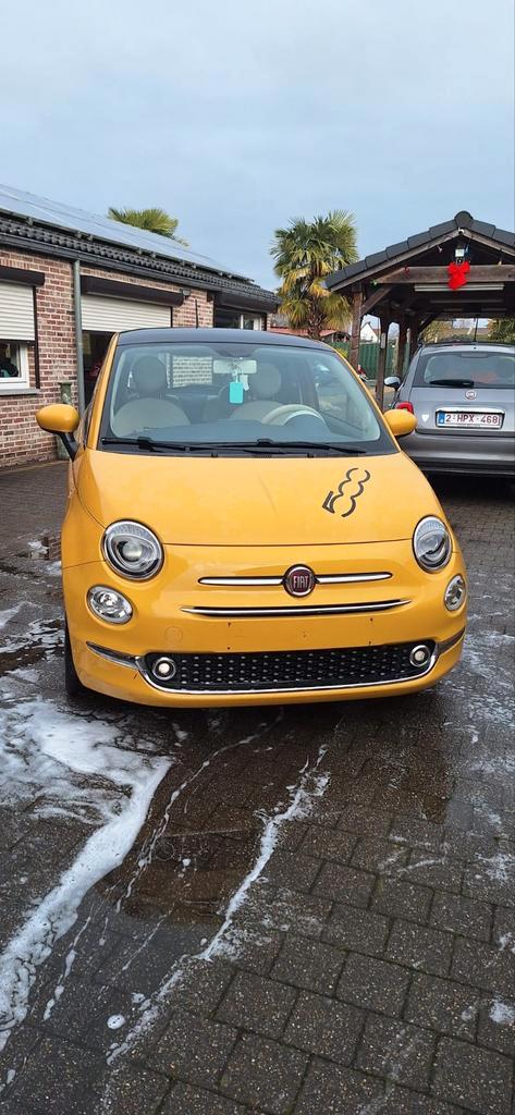 Fiat 500 2016, Auto's, Fiat, Particulier, Benzine, 3 deurs, Handgeschakeld, Overige kleuren, Blauw, Leder en Stof, Ophalen
