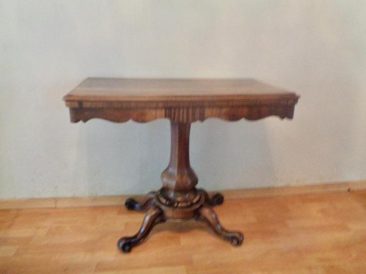 Engelse Mahonie Kaarttafel, Antiek en Kunst, Antiek | Meubels | Tafels, Ophalen