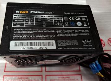 450w voeding BeQuiet! ( 80+ Silver ) beschikbaar voor biedingen