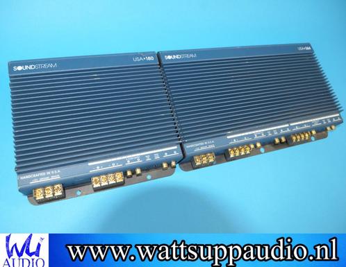Soundstream USA 364 + USA 180 versterker set USA FLAG print, Auto diversen, Autospeakers, Gebruikt, Ophalen of Verzenden