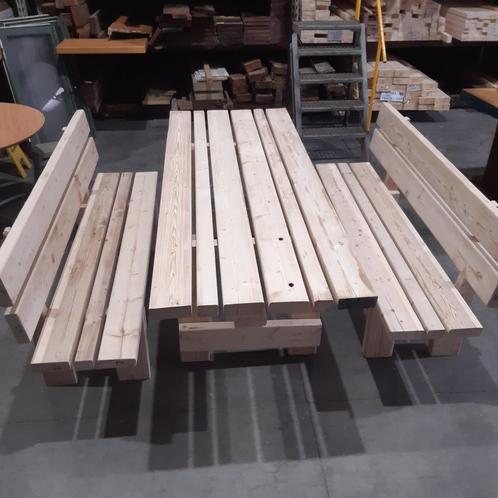 Tuinset van Gebruikte Oude Balken, Tuin en Terras, Tuinsets en Loungesets, Zo goed als nieuw, Tuinset, Hout, 6 zitplaatsen, Bank