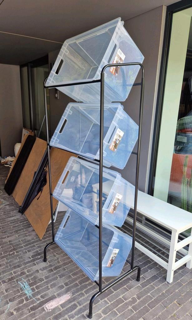 Krattenrek voor bierkratten of plastic opbergbakken, Huis en Inrichting, Overige Huis en Inrichting, Gebruikt, Ophalen