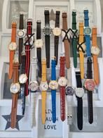 Collection de montres vintage, remontoirs mécaniques, Cuir, Autres marques, Acier, Utilisé