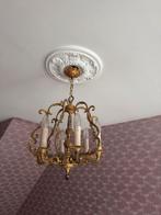 Bronzen kroonluchter, Huis en Inrichting, Lampen | Kroonluchters, Ophalen, Zo goed als nieuw