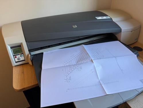 HP Designjet 111 - A1 grootformaatprinter + papier, Computers en Software, Printers, Gebruikt, Printer, Inkjetprinter, Kleur printen