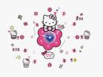 Hello Kitty Wandklok met Muurstickers - VAN 19,95 VOOR 7,50!, Ophalen of Verzenden, Nieuw, Klok