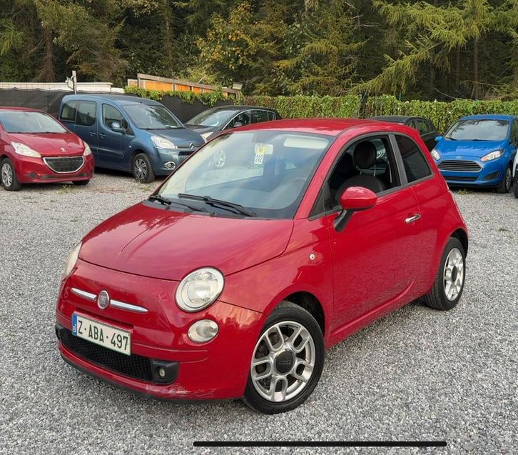 Fiat 500 2011 1.2i essence 100.000km Euro5, Auto's, Fiat, Bedrijf, ABS, Benzine, Euro 5, Rood, Leder, Ophalen