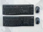 2x draadloze set keyboard (K270) & muis (M185) Logitech, Computers en Software, Toetsenborden, Azerty, Toetsenbord en muis-set