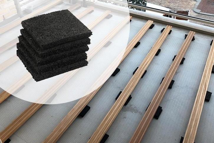 Rubberen Tegeldrager Dakterras / Balkon 180 stuks, Doe-het-zelf en Bouw, Overige Doe-Het-Zelf en Bouw, Nieuw, Ophalen