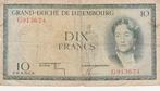 10 Frank - Charlotte 1954 (Luxemburg), Postzegels en Munten, Bankbiljetten | Europa | Niet-Eurobiljetten, Ophalen of Verzenden